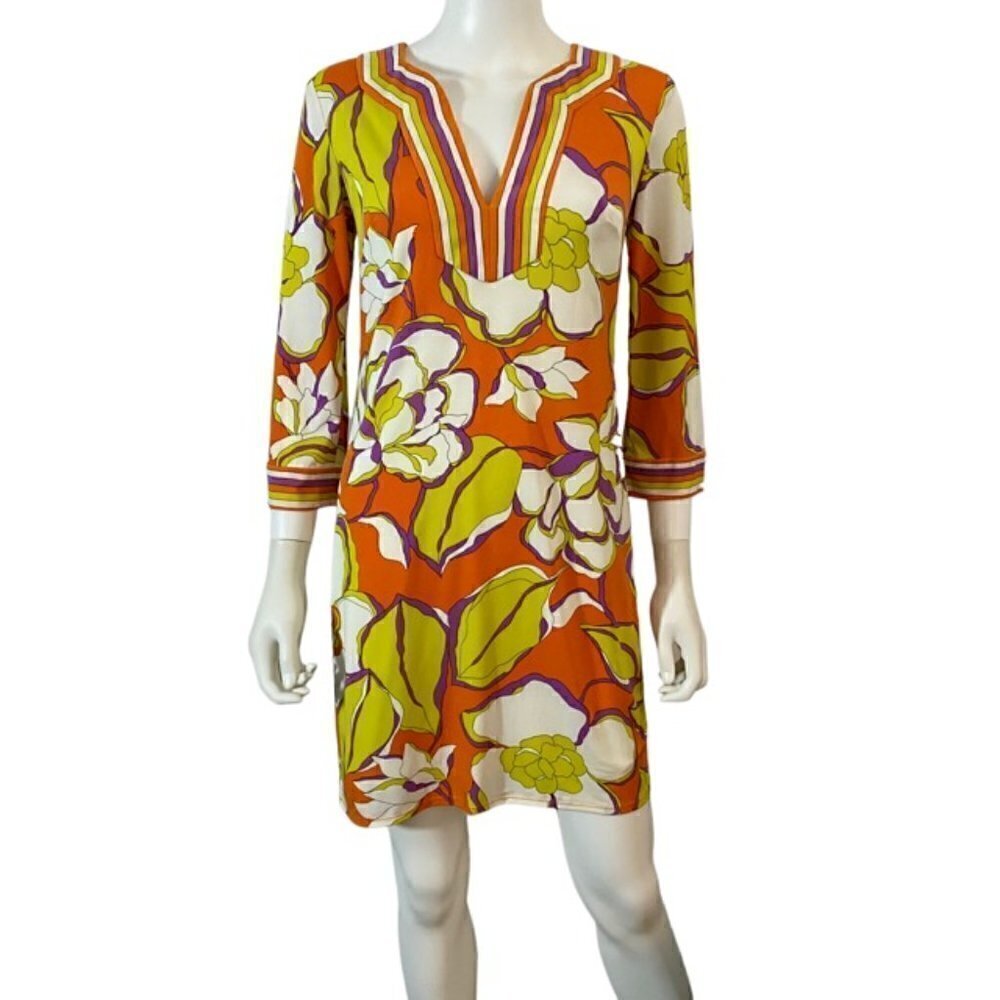 Trina Turk Shanta AnaCapri Floral Jersey Dress 0
